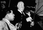 Alfred Hitchcock (1960) - Photograph taken during the publicity tour for ''Psycho'' (1960).