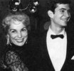 Psycho (1960) - photograph - Photograph of Janet Leigh and Anthony Perkins at the 18th Golden Globe Awards, where Leigh won in the Best Supporting Actress category for her portrayal of Marion Crane in ''Psycho'' (1960).