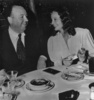 Lifeboat (1944) - photograph - Photograph of Alfred Hitchcock dining with Tallulah Bankhead at a Hollywood restaurant in October 1943.