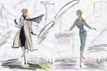 Vertigo (1958) - costume sketches - Edith Head costume design sketches for ''Vertigo'' (1958).